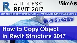 How to Copy Object  in Revit Structure 2017 V#09