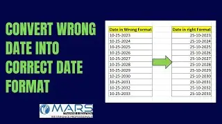 How to Convert Wrong Date Format to the Correct Date Format | Excel