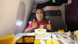 Delhi to USA Business Class Experience ❤️🇺🇸 #qatar #travelusa