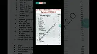 Class 10 hindi syllabus 2023-24 upboard 