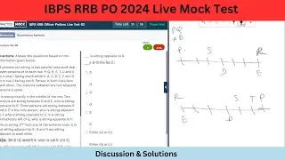 RRB PO 2024 Live Mock Test Discussion & Solutions 