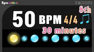 50BPM Metronome │ 4/4 │ 8th │ Wood │ 30min