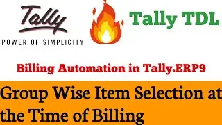 Group Wise Item Selection While Billing in Tally ERP9