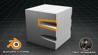 How To Create Loop Structure Around Boolean Design _ Blender Subdivision Surface Modeling Tutorial