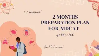 2 Months Preparation Plan For MDCAT | MDCAT 2024 | MDCAT Preparation