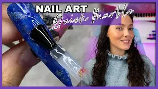 🌊Marble Wave Nail Art with INK  & GEL 💧