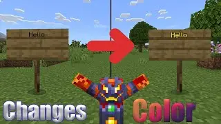 How to Change The COLOR of TEXT ON A SIGN in Minecraft!