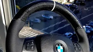 New Carbon Fiber Steering Wheel for my BMW e90 328i