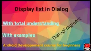 Display list in Dialog  How to display list in dialog  android developement course for beginners