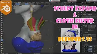 Trying out Sculpt Expand and Cloth Filter in Blender 2.93