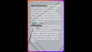What are the advantages of ViewModel?