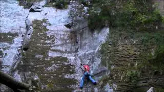 climbing Y bother Mauchline Gorge