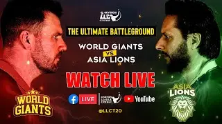 Live : The Greatest final Asia Lions vs World Giants | Legends League Cricket 2023