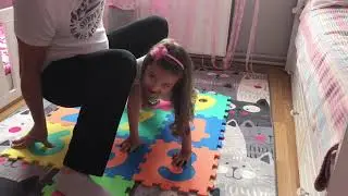 Asya played twister | funny situations of children | funny fun time