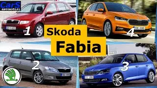 Skoda Fabia 1 2 3 4 Generation Change 1999-2023 Evolution. All generations