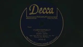 1949 DANNY KAYE Confidentially LEE GORDON SINGERS - 78 RPM Record