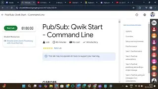 Pub/Sub: Qwik Start - Command Line #engineeringupdate #gsp095 #arcade