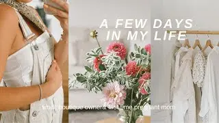 A FEW DAYS IN MY LIFE: pregnancy updates, celebrating 1 year in business, shoot day, packing orders
