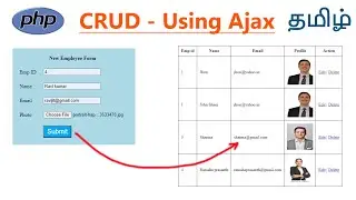 CRUD using ajax in php tamil part 1 | How upload image through ajax | how to submit form in ajax