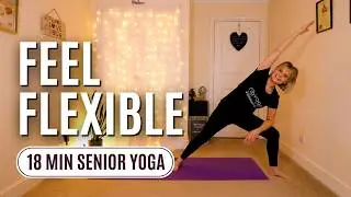 18-Minute Full Body Hatha Yoga for Seniors (Over 60 like me!)
