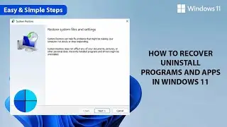 How to recover Uninstalled Programs in Windows 11 | Recover Uninstalled Apps and Programs
