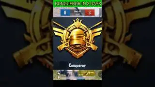 🚨Platinum To Conqueror 😍 3 Days Only 🥵| How To Reach Conqueror in Bgmi 💪 #shorts #gaming