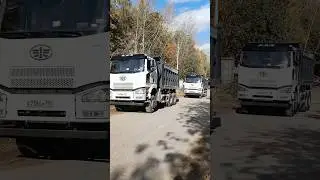 Удачи ребят!👋 Наши новые самосвалы FAW уехали в Уфу работать на наш объект 🤝 #faw #спецтехника