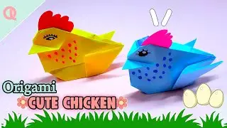 Origami Chicken | How to make paper chicken very cute| origami animals