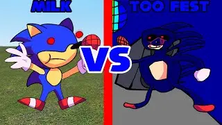 FNF': Vs Sonic.exe 2.0 - Too fest VS Milk (Sanic.exe vs Sunky.mpeg) (sonic.exe rofl comparison)