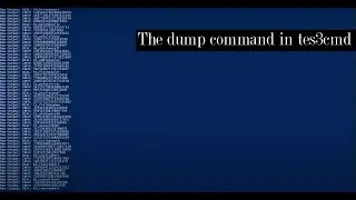 The dump command in tes3cmd - Morrowind Modding Tutorial