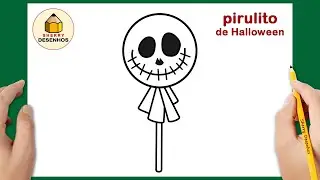 Como desenhar um pirulito de Halloween | Desenho de Halloween | Desenhos felizes
