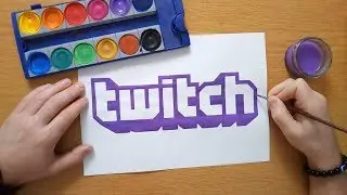 How to draw the twitch logo
