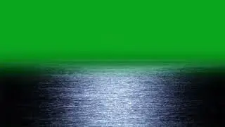 Moon night Sea Water green screen video | sunset video green screen
