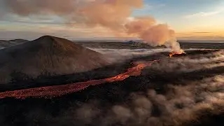 Iceland Eruption 2023 - 4K drone video
