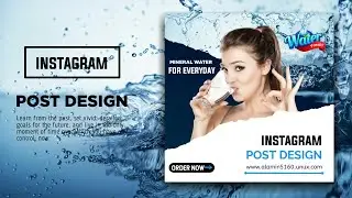 Water Advertisement Instagram Post Design in Pixellab । Learn Instagram post design on Android ।