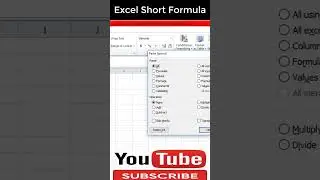 Excel short Formula  