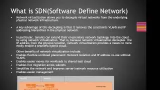 What is SDN or Software Define Network
