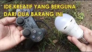 STIK PLAYSTATION DAN LAMPU BEKAS JADI BARANG BERGUNA || IDE KREATIF BARANG BEKAS ||