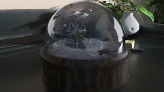 Snow Globe Zoom Out Animation in Blender