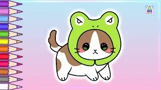 💫 Coloring Kids 💫 How to draw a cute Kitten for kids