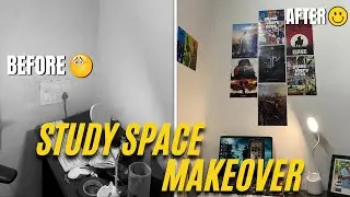 DIY Study Space Makeover 😝❤️ | szdh #aesthetic #studymotivation