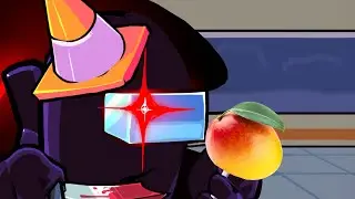 Black eats a mango on a fork (Vs Imposter V4 Animation)