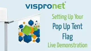 Pop Up Tent Flag Setup - Advertising Flag Display