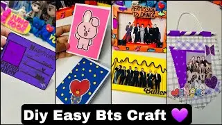 How to make easy Bts Craft At Home | Bts Diy | Easy Bts Craft 💜💜
