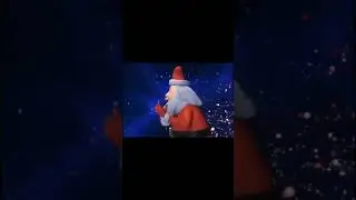 дед мороз бежит на землю