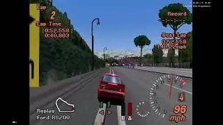 Gran Turismo 2 A-Spec Stock laps ( Ford RS200 ) Rome Short Circuit 52.558