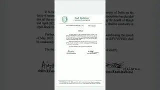 Delhi University official notice for 2022 students exam will conducte In online mode in March||