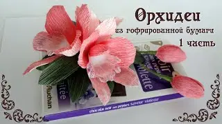 Букет орхидей из гофрированной бумаги  своими руками. Цветы из бумаги. Материалы.  Делай Декор!