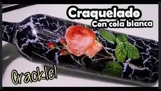 Craquelado y decoupage sobre vidrio II- Easy Crackle por Helencreaty