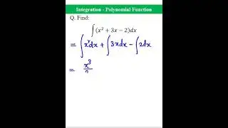 Integration - Polynomial Function || Math Practice #shorts #maths #calculus #integration